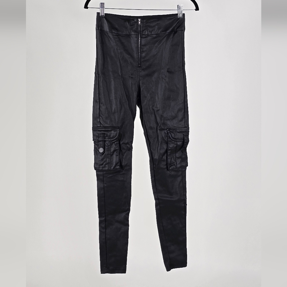 Kalen Cargo Fauc Leather Skinny Pant - Fashion Nova - Size Small